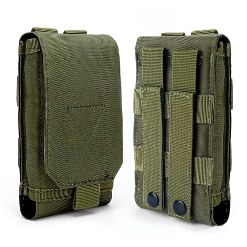 Caybats Taktische Handytasche,Universaltasche Tactical Molle Holster,Taktische Hüfttaschen, Armee-Handy Gürteltasche, EDC Sicherheitspack, Militär Gürteltasche Beutel für Camping Wandern Reise (Grün)
