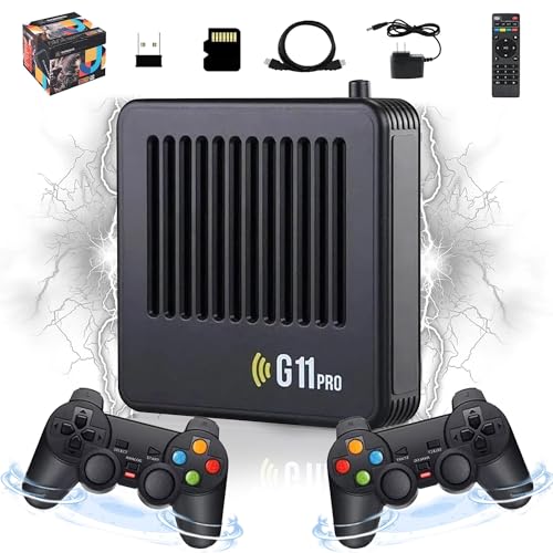 G11 Pro Retro Videospiel Konsole Spiel Stick,Eingebaute 60000 Spiele,50 Emulatoren,4k HDMI Game Box,2.4g Wireless Controllern,Portable Plug and Play Gaming Konsole,Geschenk für Männer,Ehemann (256G)