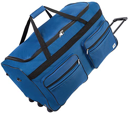 MONZANA® Reisetasche mit Rollen 160L Trolley Funktion Teleskopgriff 85x43x44cm Standfüße Groß XXL Trolleykoffer Reisegepäck Gepäcktasche Weekender