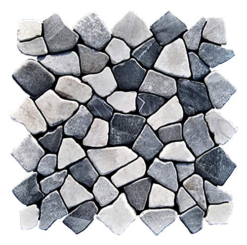 Mosaikfliesen Naturstein - M-008 - Marmor Mosaik Bruchsteinmosaik Natursteinfliesen - Fliesen Lager Verkauf Stein-Mosaik Herne NRW