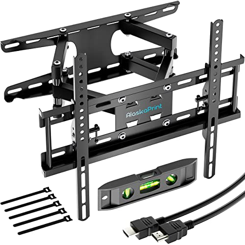 TV Wandhalterung, Schwenkbar TV Haltarung,Neigbar TV Haltarung für 20-65 Zoll Flach & Curved LCD LED, Monitorbis zu 60kg, max.VESA 400x400