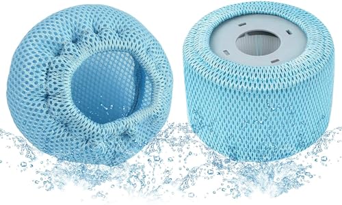 CHONGQILAO 2 Stück Schutznetze kompatibel mit Mspa Whirlpools Filter, Netzabdeckung für Mspa 90 Pleats Sieb Ersatzfilter, Pool Bubble Spa Zubehör, für alle Mspa Whirlpools