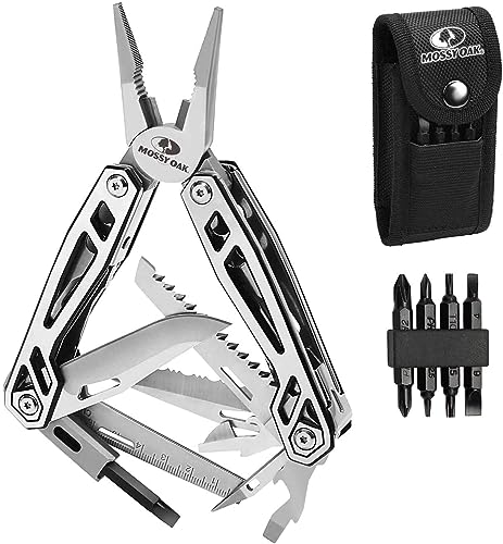 Mossy Oak Multifunktionszange,21 in 1 Multi-Tool Multifunktion mit Zange Klappmesser, Faltbares Multitool, Camping Wandern Reparieren,inkl tragbare Tasche