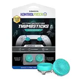 KontrolFreek Lotus für Playstation 5 (PS4) und Playstation 4 (PS4) - Performance Thumbsticks - 2 mittelhohe konkave - Blaugrün/transparent