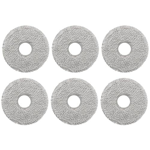 Zeripikfoasp 6 Stück Reinigungstücher Ersatzpads, Kompatibel mit DEEBOT X1 Omni/T10 Omni/Turbo T20/T20 Pro/T30 Pro Omni/ T30 Omni Saugroboter, Mikrofaser Wischmopp Pads, Wischtücher Zubehör, Wischpads