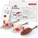 ST.PAWLY® Minz-Mäuse - Katzenspielzeug - Katze Maus - Selbstbeschäftigung - Spielzeugmäuse für Katzen, Katzenminze - Matatabi Stick - Katzenspielzeug Natur