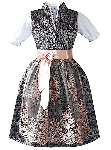 Alpenmärchen Kinderdirndl aus exklusiver Kollektion inkl. Schürze und Bluse - ALM-K956_140