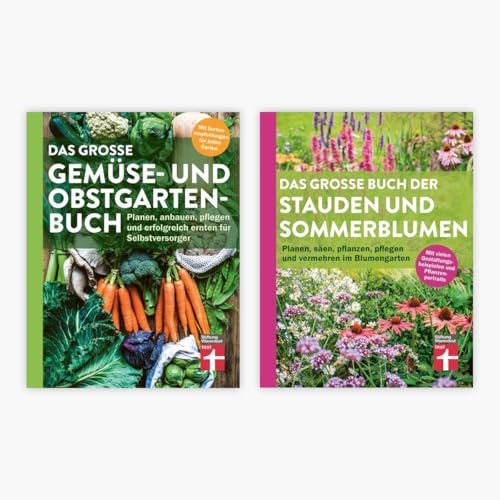 Das große Gemüse- und Obstgartenbuch / Stauden- und Sommerblumenbuch + 1 exklusives Postkartenset