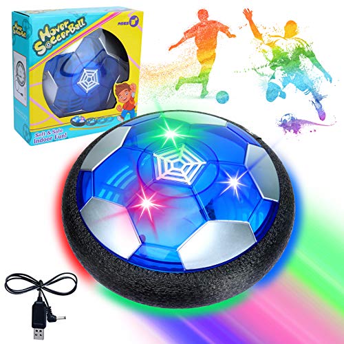 Sinwind Air Power Fußball, Spielzeug für Kinder, Ball mit LED-Licht, Hover Soccer Ball, Fußballspiele für drinnen und draußen, Geschenk zum Geburtstag, Weihnachten, für Jungen und Mädchen