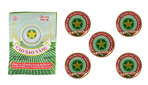 Balsam Goldenen Stern Вьетнам бальзам Звездочка Золотая звезда (5x4 g) Golden Star Balm, Cao Sao Vang Vietnam, Aromatic Balsam
