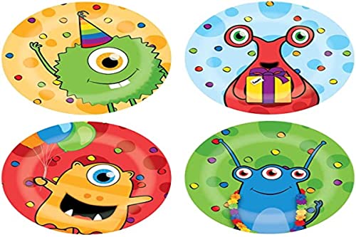 Haza 437850 Bordjes Monster Party, 8st, Mehrfarbig, Medium