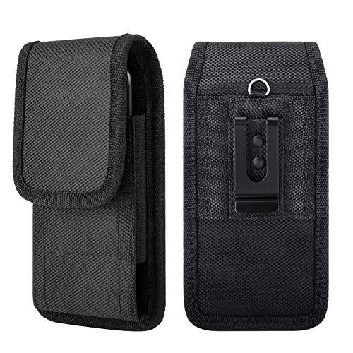 Handy Gürteltasche Gürtel Smartphone Handytasche mit Gürtelclip Kompatibel Smartphones mit 5,8 bis 6,67 Zoll Schwarz