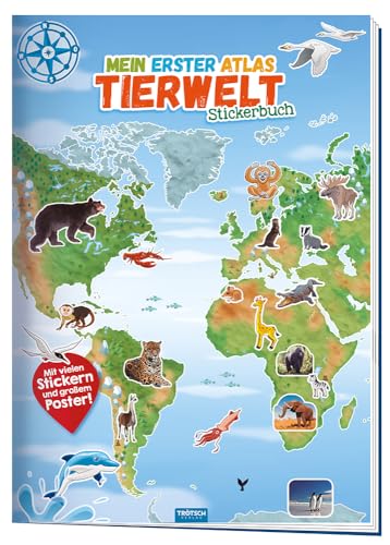 Trötsch Stickerbuch Mein erster Atlas Tierwelt: Stickerbuch Beschäftigungbuch Lernbuch