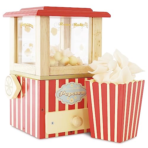 Le Toy Van – Honeybake Rollenspiel Retro-Popcornmaschine aus Holz für Kinder | Rollenspiel Kino, Küche oder Filme