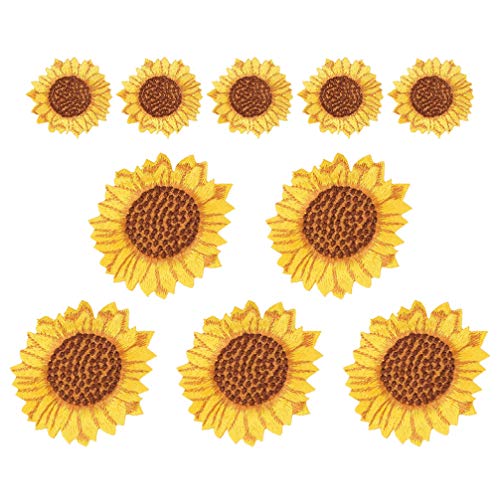 MILISTEN Sonnenblumen-Stickerei-Aufnäher zum Aufbügeln und Aufnähen für Kleidung, Jeans, Jacke, Hut, Kleid, maßgeschneiderte Rucksack-Flicken für Männer, Frauen, Jungen, Mädchen, Kinder