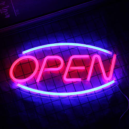Wanxing LED Open Leuchtreklamen Open Wort Neon Nachtlichter für Raumdekor Licht Lampe Schlafzimmer Bar Pub Hotel Café Restaurant Spielzimmer Wandkunst Dekoration Zeichen Powered by USB