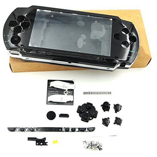Gehäuse mit Tasten und Schraubendrehern, Ersatz für PSP 1000 1001 1002 1003 1004 Fat Phat PSP (schwarz)
