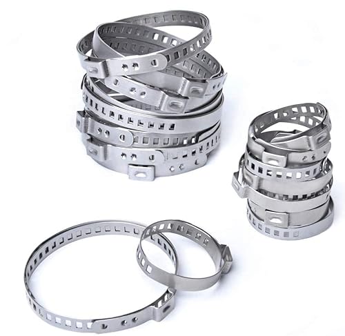 OTUAYAUTO Achsmanschette Schelle, 8 Stück groß, 8 Stück klein, 25 bis 125 mm Klemmschelle Ohrschelle