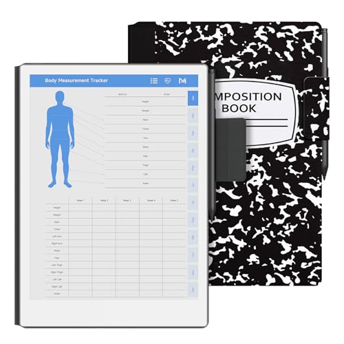 OLAIKE Hülle für 11,8" Remarkable Paper Pro Color Paper Tablet 2024, Auto Wake/Sleep, Magnetische Premium PU-Leder Buch-Folio mit Stifthalter, Bundle mit Premium-Mitgliedschaft (Milch-Notizbuch)