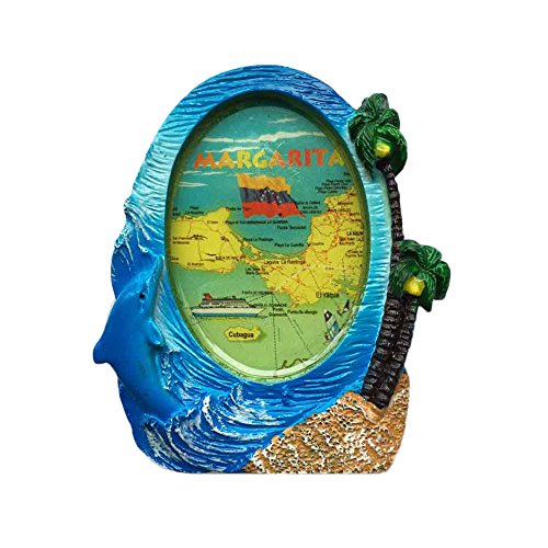 Margarita Venezuela 3D-Kühlschrankmagnet, Reiseaufkleber, Spiegel-Stil, Souvenir, Dekoration für Zuhause und Küche, Margarita Venezuela Kühlschrankmagnet