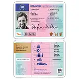 Kartenmachen.de Geburtstag Einladungskarten (10 Stück) - Führerschein - Fahrerlaubnis Fahrzeug Ausweis
