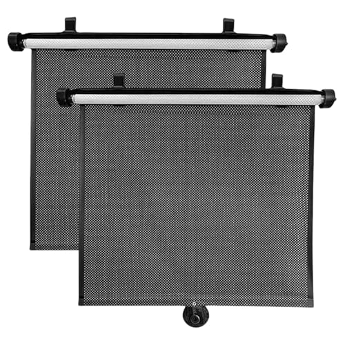 Sonnenblende Auto 2Pcs Auto Versenkbare Sonnenschutz Vorhang 15 Zoll Wärme-Isolierende Seite Fenster Vorhang Mit Saugnapf Teleskop Sonnenschutz Blockieren Auto Fenster Sonnenblende