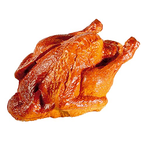 Deco Woerner Deko ganzes gegrilltes Hähnchen Lebensmittel-Attrappe Fake Hähnchen gegrillt am Stück, 23 cm