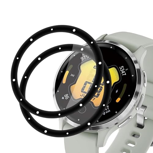 Sinskyhoo 2 Stück für Schutz Garmin Venu 3s Panzerglasfolie, TPU Kratzfeste Schutzglas Folie für Garmin Venu 3s Schutzfolie, Blasenfrei Fingerabdruck Garmin Venu 3s Displayshutz Panzerfolie