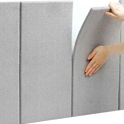 Wandkissen Bank，Wandpaneele Stoff，Wandpaneele Selbstklebend Kopfteil Bett，Wandpolster Samt，Gepolsterte Wandpaneele Bett，Polsterelemente,#Grey-30x60cm
