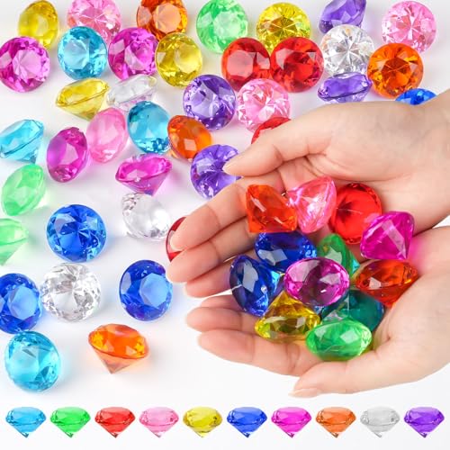 Diamanten für Kinder Schule, 40 Stück Edelsteine für Kinder, Diamanten Kinder Edelsteine für Kinder Groß, Kristall Diamanten Große Diamanten Deko Edelsteine für Kinder Spiel Diamanten Für Kinder