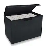 Leffis Comic-Buch-Aufbewahrungsbox, Comic-Buch-Box, 39,4 x 19,1 x 28,7 cm, zusammenklappbar, kurze Comicbox mit Deckel, für 150 Comics, robuster Comic-Bücher-Behälter