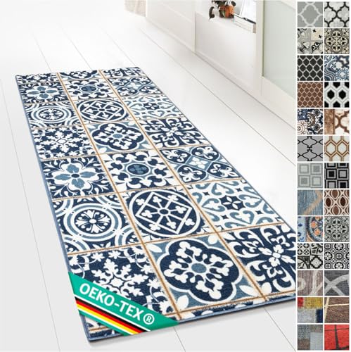 Floordirekt Teppichläufer Swansea - Läufer für Küche, Flur & Wohnraum - Feinschlingen Teppich - rutschfest & antistatisch - Küchenläufer Flurteppich Flurläufer (80 x 100 cm)