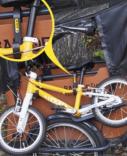 Frank Bike Holder S | Kinderfahrrad-Halterung Lastenrad - 2x Transporthaken für Babboe, Bakfiets, Muli Cargobikes - Halterung Lastenrad Laufrad