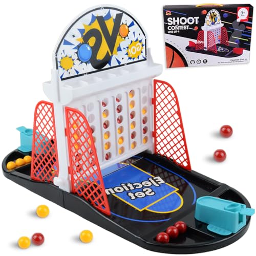 GOLCUGYJH Brettspielzeug - Tisch Basketball Spielsets,Basketball Schießspiel,Doppeltes Spieler Basketball Wettkampf Spielzeug, Desktop-Basketball-Schießspiel Game für Kinder ＆ Erwachsene