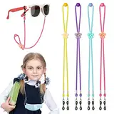 Hifot Kinder Brillenband verstellbar 5 Stück, Mädchen Junge Lesebrille & Sonnenbrille Strap, Brillenschnur Brillenkette Brillenkordel sport