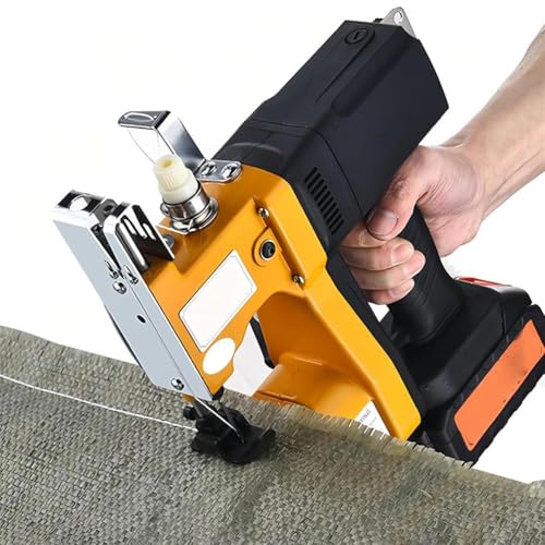 MIDUOLAI A,2Battery,Elektrische Kabellose SacknäHmaschine, Hand-SacknäHmaschine, AluminiumgehäUse, Manuell/Automatisch, Doppeltangente, FüR SäCke, Gewebe, Papier Und PlastiktüTen