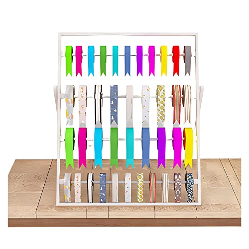 4-lagiges Metallband-Aufbewahrungsregal mit beweglicher Querstange, Desktop-Seidenschalhalter für Blumenladen/Geschenkartikelgeschäft, robuster Eisenrahmen
