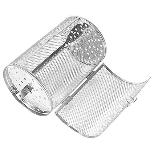 Doumneou Edelstahl Grill Bräter Trommel Ofen Korb Backgeschirr Ofen Braten Backen Drehmuttern Korb BBQ Grill Kochen Werkzeug A