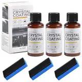 3 Stück Auto Kunststoff Restaurator, Kunststoffteile Refurbish Agent, Kunststoff Crystal Coating 30ml, Wird für die Renovierung von Fahrzeuginnenräumen und Kunststoffkomponenten Verwendet