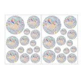 Runden Prisma Fensteraufkleber,26 PCS Sonnenfänger Vogel Anti Kollisions Fenster Aufkleber Prisma Fensteraufklebers Fensteraufkleber Regenbogen Fensterfolie,Vogelschutz für Glasscheiben,für Window