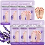Katyjun 6 Paar Fussmaske Socken, Lavendel Foot Peel Mask Hornhaut und Abgestorbene Haut Entfernen
