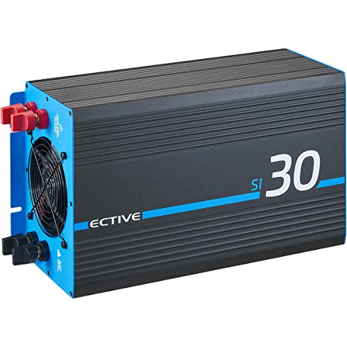 ECTIVE - Wechselrichter 12V auf 230V SI30-3000W Reine Sinuswelle - Offgrid-Spannungswandler DC/AC Strom mit USB, Überlast- & Überhitzungsschutz - Inverter Stromwandler für Haushaltsgeräte & Camping