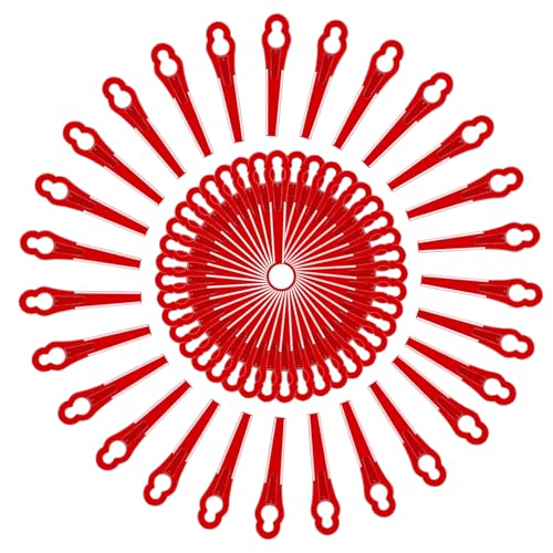 120 Stück Rasentrimmer Messer, Ersatzmesser Rasentrimmer, Kunststoffmesser Ersatzmesser für Akku Rasentrimmer, Kunststoff Trimmer Kantenschneider Messer Rasentrimmer Zubehör für Rasenmäher