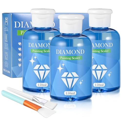 Cieex Diamond Painting Versiegelung, 450ml Diamond Painting Kleber, Diamond Painting Zubehör zum Glitzereffekt und Schutz von Diamanten