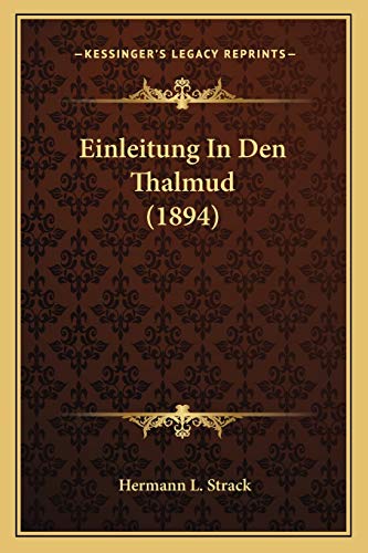 Einleitung In Den Thalmud (1894)