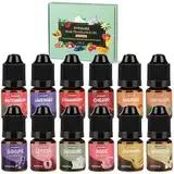 DYESMEE Seifenduftöl, 12 x 6 ml Duftöl zur Seifenherstellung, Seifenaroma in Lebensmittelqualität, Flüssiges Duftöl Set für DIY Badebomben, Schleim, Kerzen, Lotionen, Kosmetika, Raumdüfte