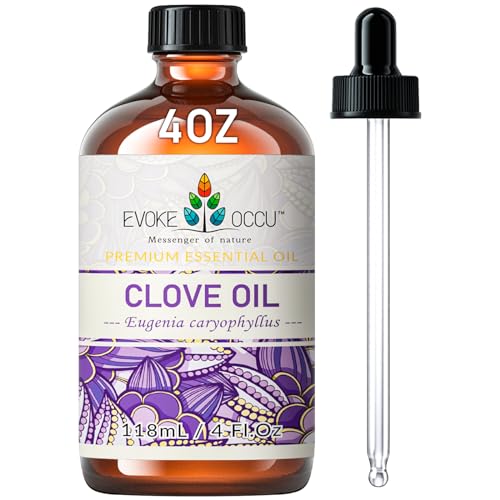 EVOKE OCCU Nelke ätherisches Öl 118 ml, reines Nelkenöl für Haut Massage Aromatherapie Diffusor- 4 FL Oz