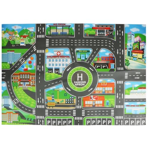Verkehrsparkplay -Spiele - Kinder Road Map Play Mat | Wasserdichte Kinder Spielen Mat, Kleinkindjungen Schlafzimmer Spielmatte, Interaktive Straßenverkehrsmatte Für Spielzimmer, Wohnzimmer, Bildungsau