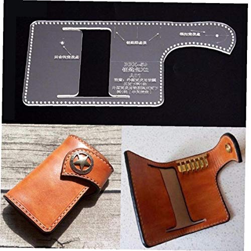 CULER 1PC Acryl Vorlage Muster 115 * 70mm Schlüsselanhänger-Kasten-Halter-Mappen aus weichem Leder Handwerk Mustern Schablone für Kunsthandwerk-Liebhaber