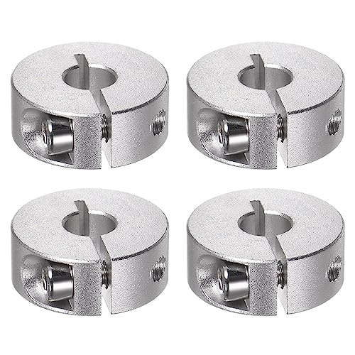 QUARKZMAN 4Stk Geteilte Stellringe 8mm Bohrung 25mm AD 10mm Breite Aluminiumlegierung Tiefenanschlagringe für Rad Schubkarren Achsgetriebe Einheiten Maschine Werkzeug Industrie Eloxierung